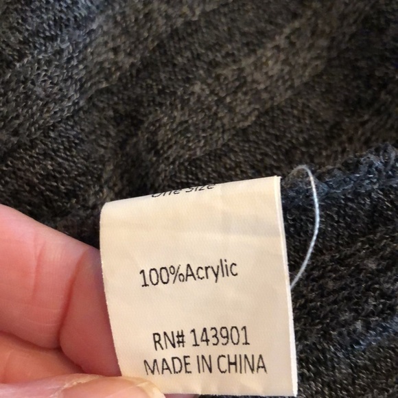 Coco+Carmen Gray Ribbed Knit Patch Pocket Duster Size OS FITS Most - Picture 12 of 13